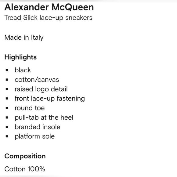 AUTHENTIC Alexander McQueen Trend Slick Cloth Low Sneakers Sz 38 / 8 - Picture 15 of 16